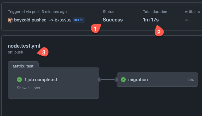 GitHub Actions Workflow Information