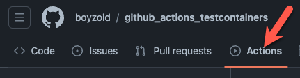 GitHub Actions Menu Link